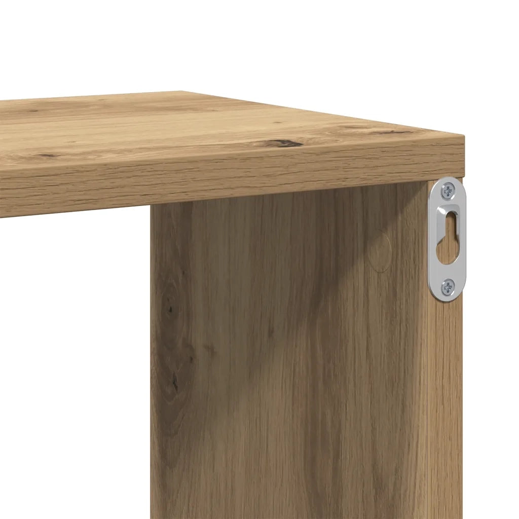 Scaffale a Parete Rovere Artigianale 104x20x58,5 cm Truciolato 855823