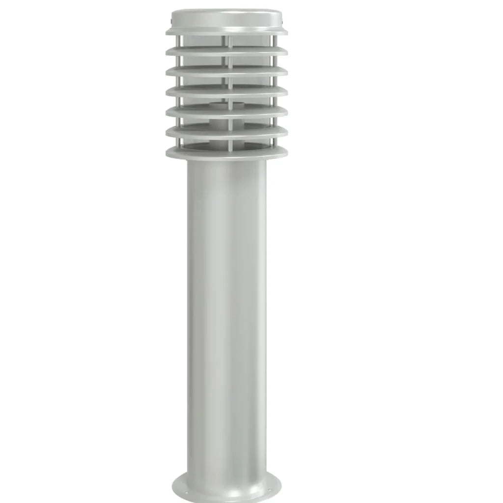 Lampada da terra per esterni con uscita argentata 60 cm acciaio inox argento 02_0042533