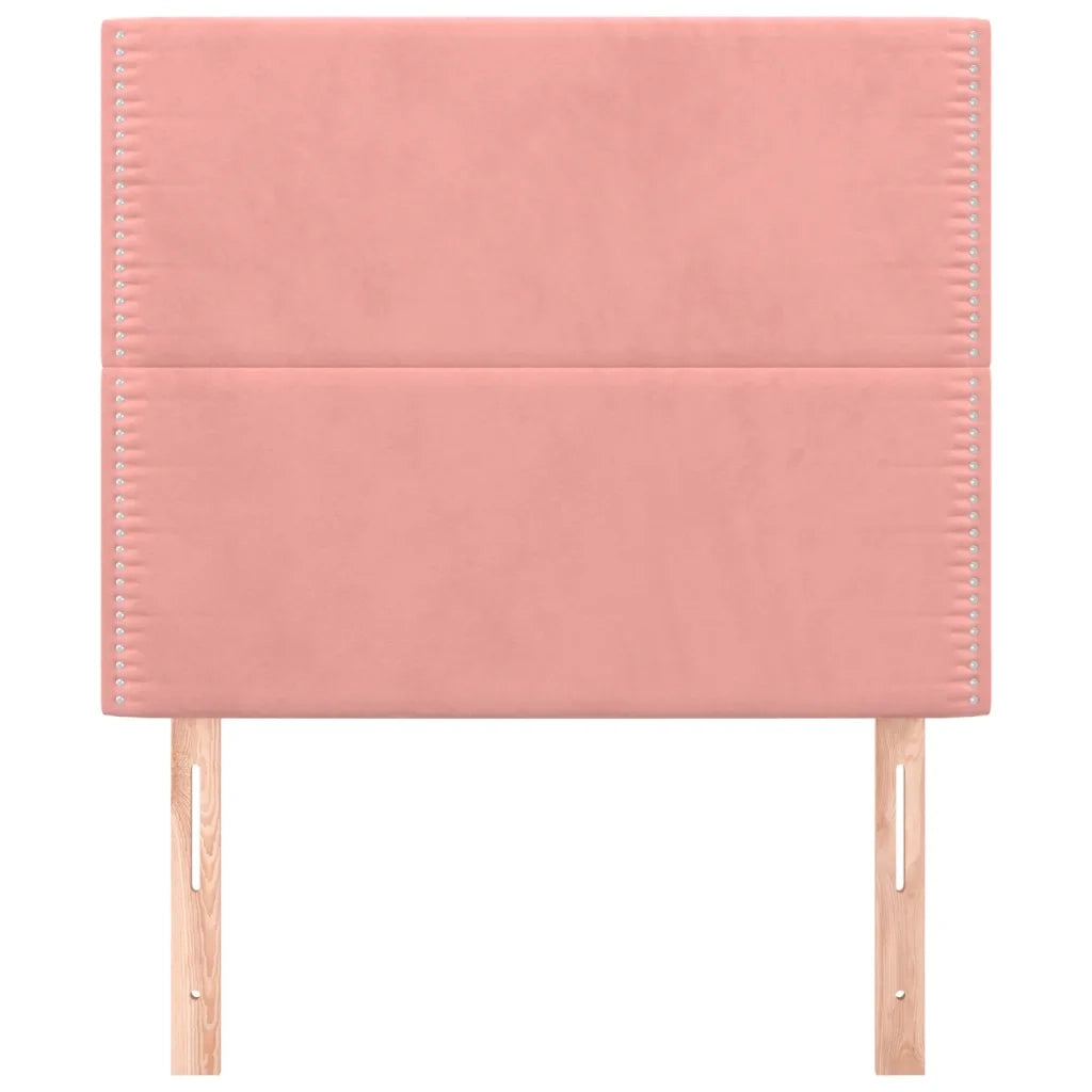Testiera Rosa 90x5x118/128 cm Velluto 3116233