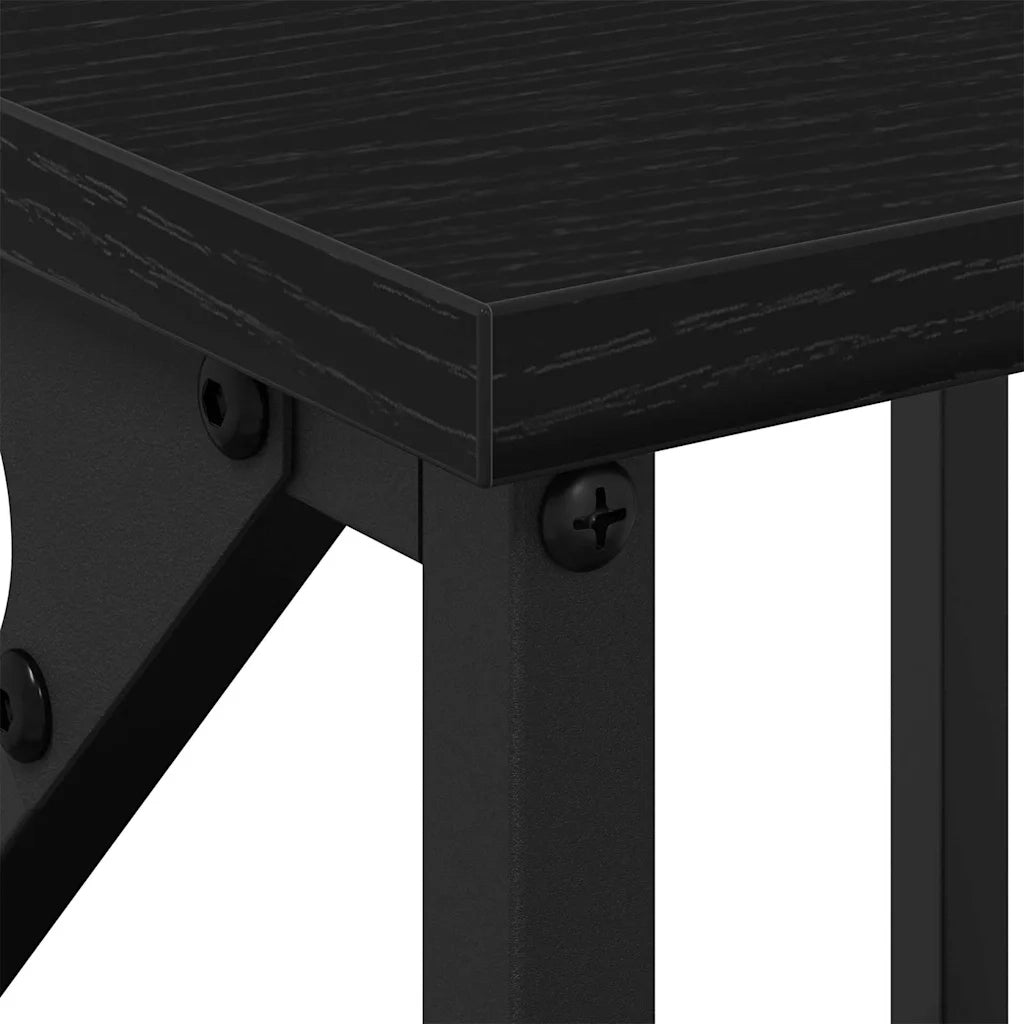 Armadio da Notte 2 pcs Rovere Nero 34 x 35,5 x 70 cm 862920