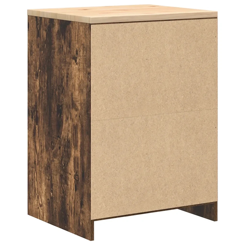 Mobile contenitore multiuso per garage 60 x 51 x 85 cm robusto piano di lavoro stile contemporaneo legno di rovere affumicato 02_0051373