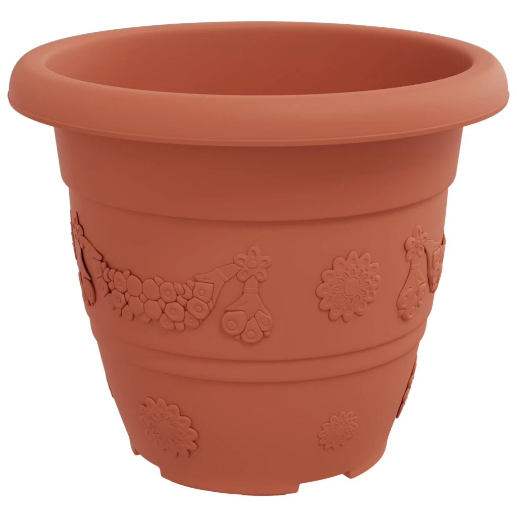 Vasi per Piante 6 pcs Rosso Mattone Ø 26 x 21.5 cm Plastica