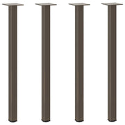 Gambe per tavolo consolle 4 pz | Piede del tavolo in acciaio naturale 72-74 cm