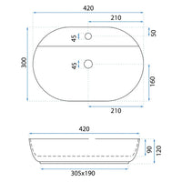 Lavabo Da Appoggio Rea Aura 42