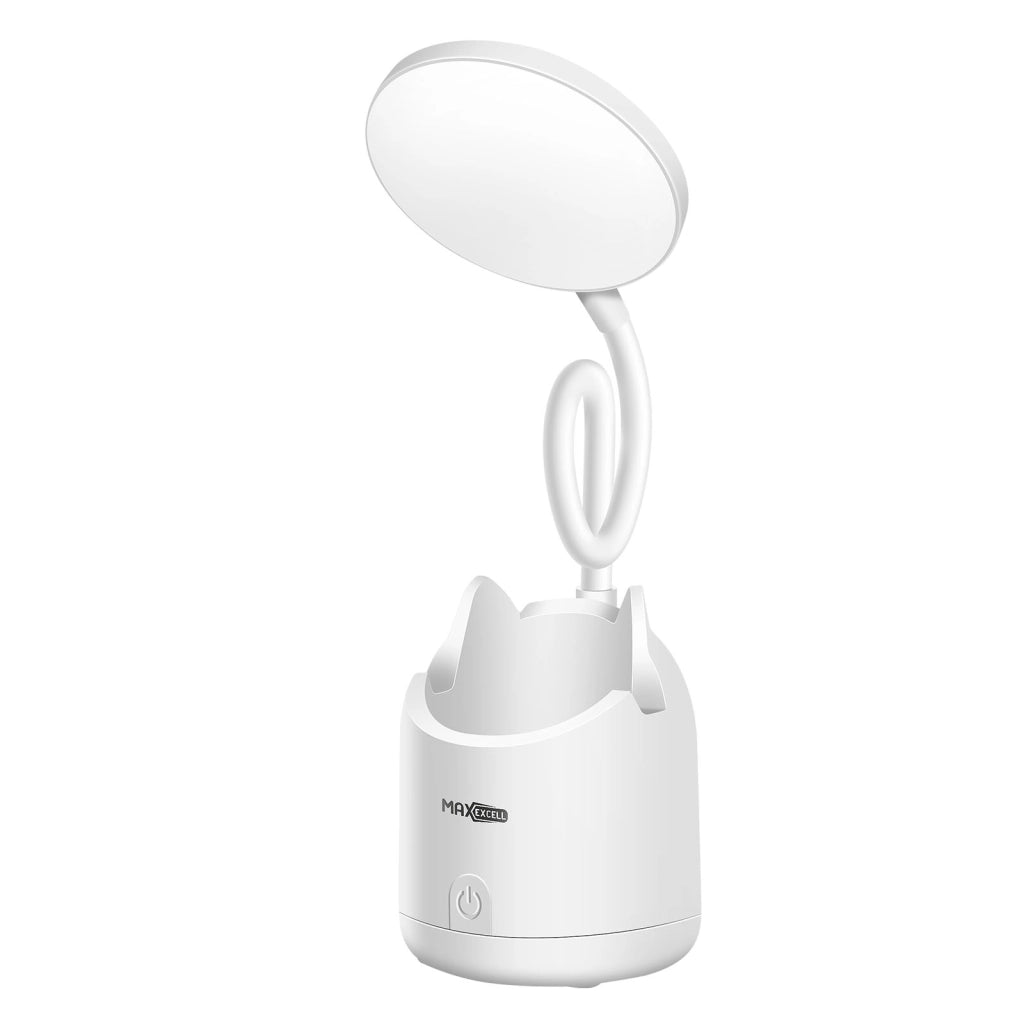 Lampada da scrivania a LED senza fili con portapenne e supporto per telefono Bianco Max excell