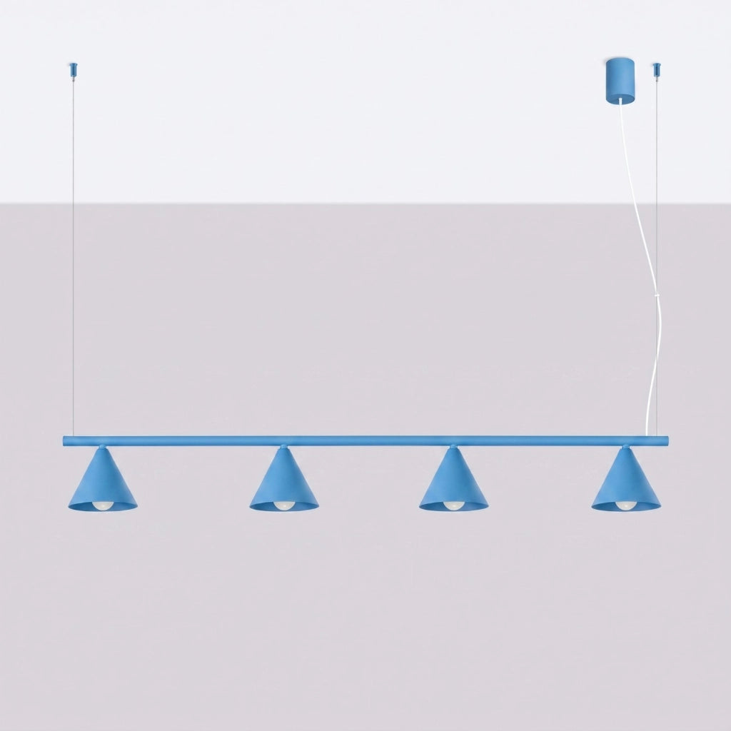 Lampadario NOX 4L azzurro