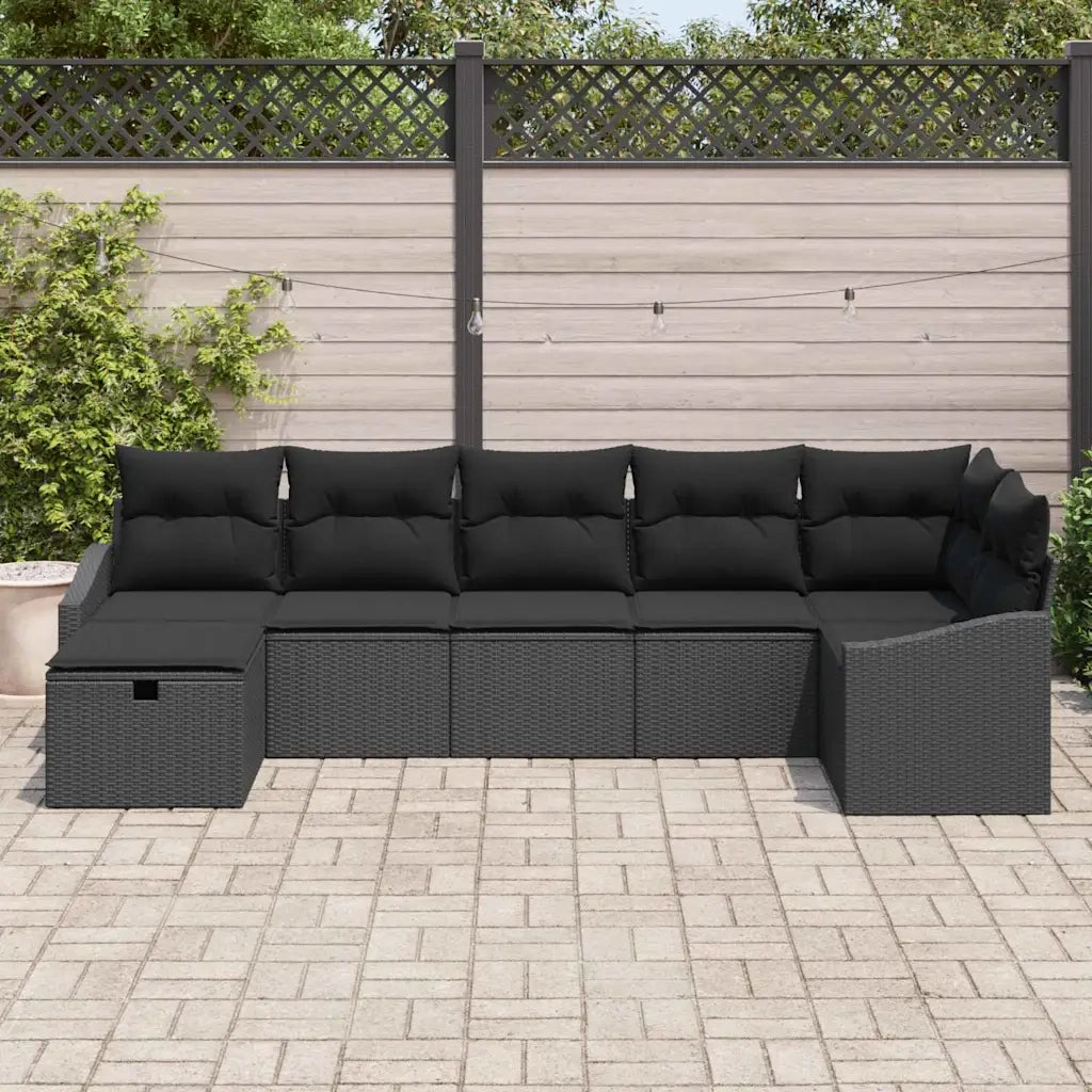 Set di divani con cuscino 7 pcs polyrattan 3360634