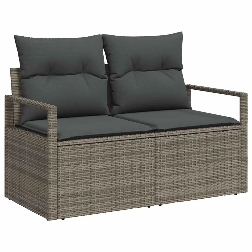 Set Divano da Giardino 9 pcs Grigio polyrattan 3356389