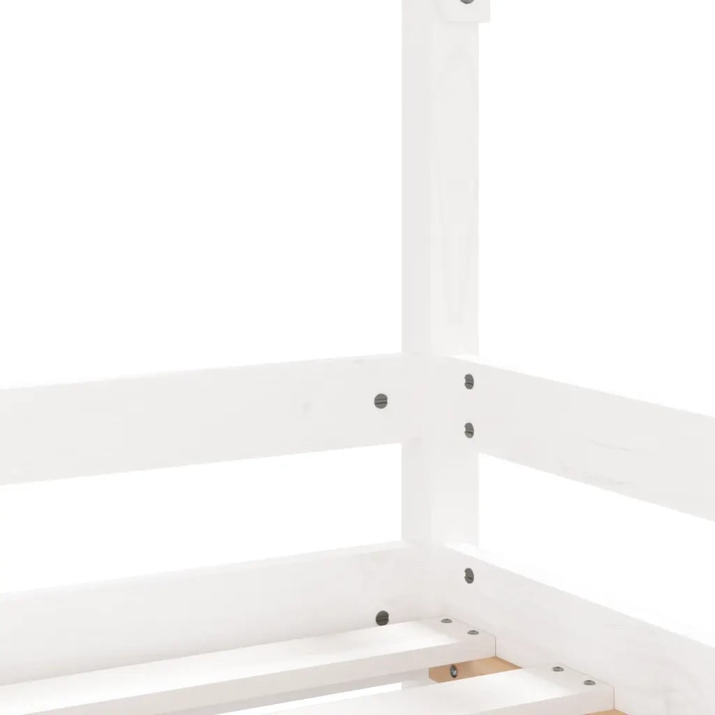 Giroletto per Bambini | Letto Infantile | Lettino Bianco 90x190cm in Legno Massello di Pino