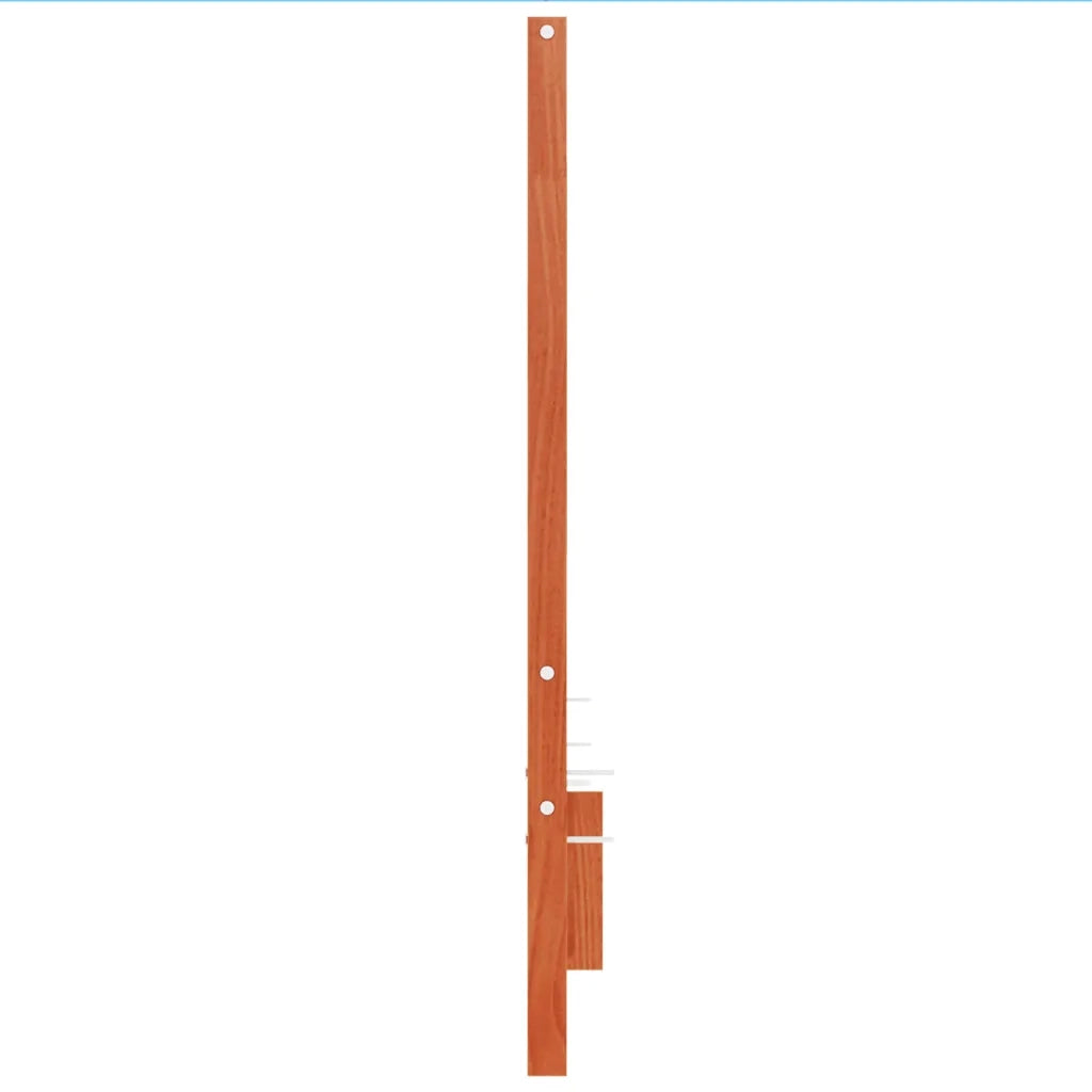 Testiera Marrone Cera 135 cm in Legno Massello di Pino 844210