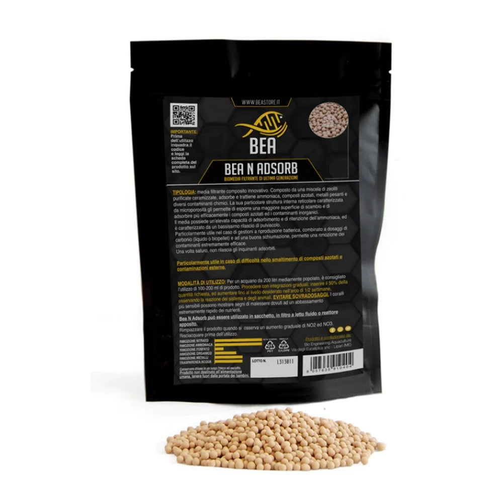 Bea N Adsorb - zeolite ceramizzata per l'assorbimento di ammoniaca in acqua marina Formato: 500 ml
