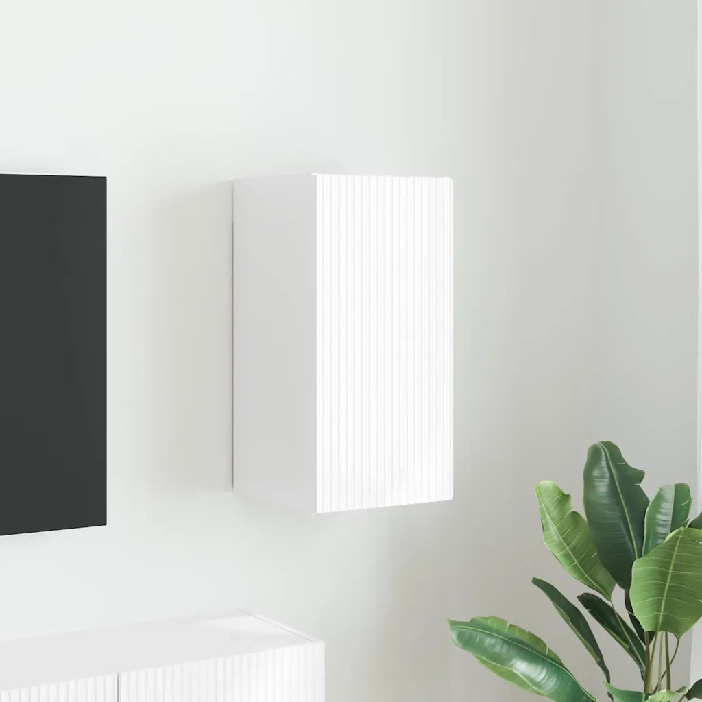 Mobile TV da parete-Mobile TV a Muro-Credenza TV Bianco Lucido 30 x 31 x 60 cm