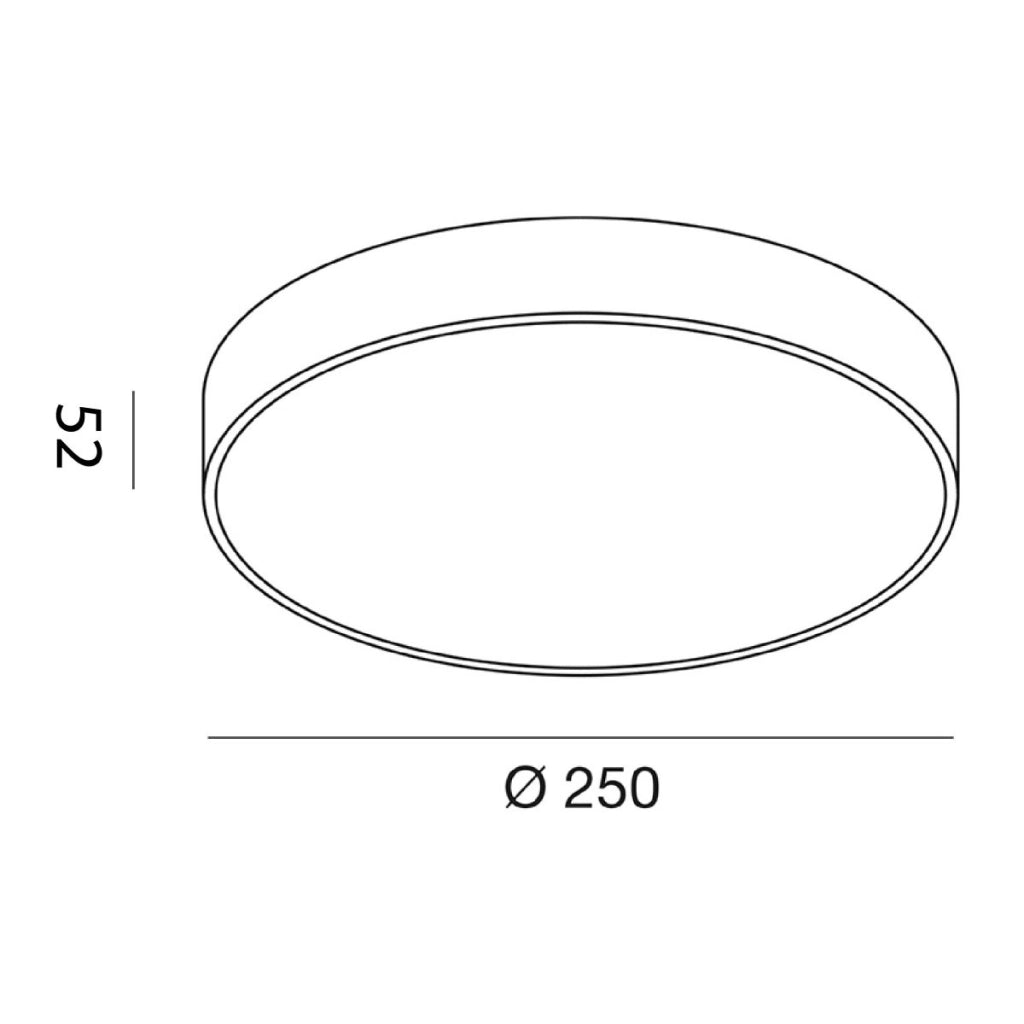 Plafoniera GPL262N in alluminio bianco opaco 30W LED integrato 4000K luce naturale - Gealuce Design Moderno per Illuminazione Interni
