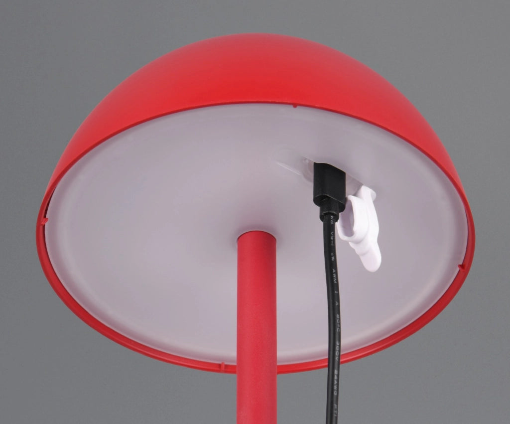 Lampada da tavolo LED 2W ricaricabile Ricardo rossa