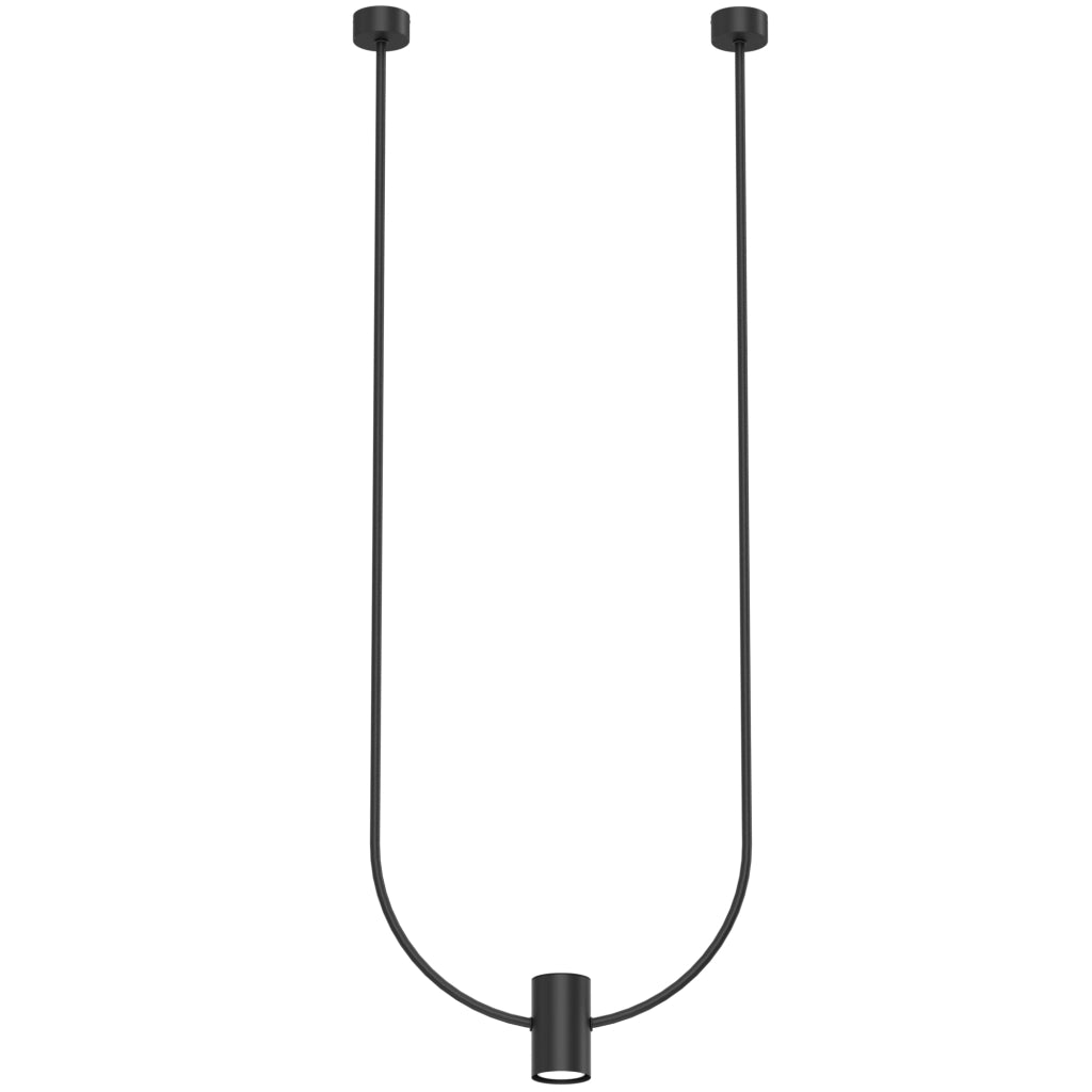 Lampada a sospensione arco NO.C nera 46cm GU10 Shilo