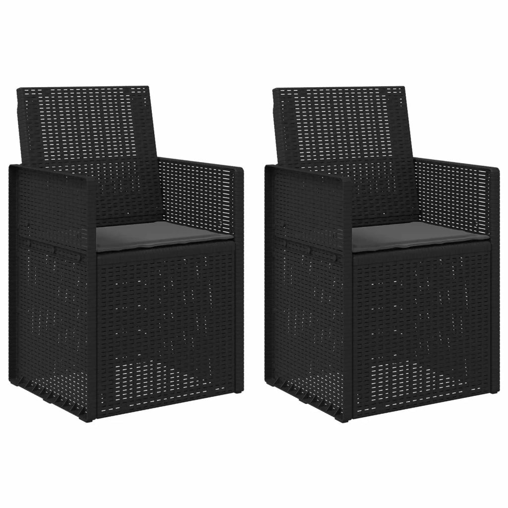 Sedie da pranzo da giardino 2 pcs Antracite PP