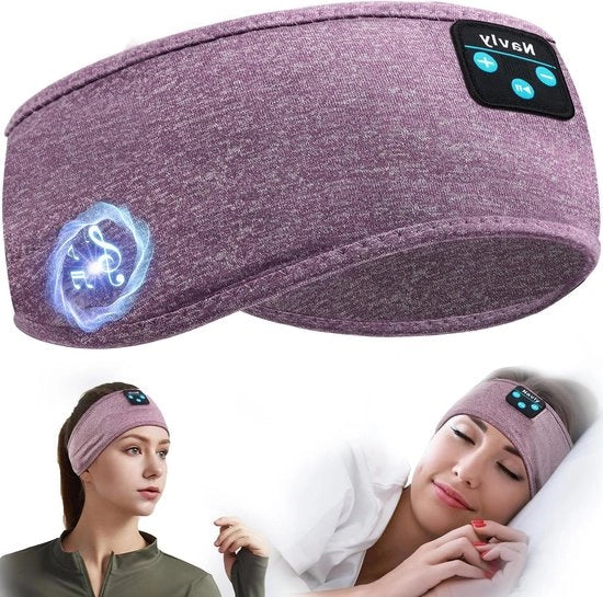 Cuffie Bluetooth per la testa - durata di riproduzione ultralunga - cuffie per la testa con sonoro HD HiFi integrato - ideali per la training di rilassamento e yoga - nero