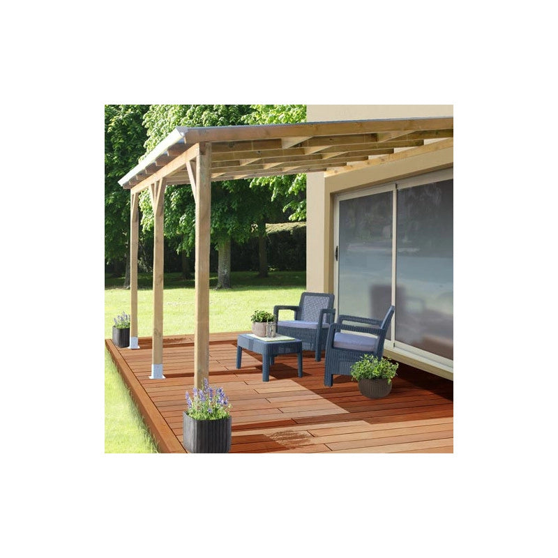 Tetto Couv'TerrasseÂ® in Legno 3x4,9m - senza tetto