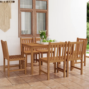 Set da pranzo da giardino 7 pz 140x80 cm in legno massello di teak 3059930