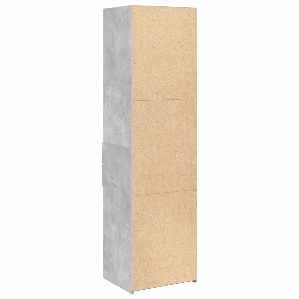 Credenza Grigio Cemento 50x42,5x185 cm in Legno Multistrato