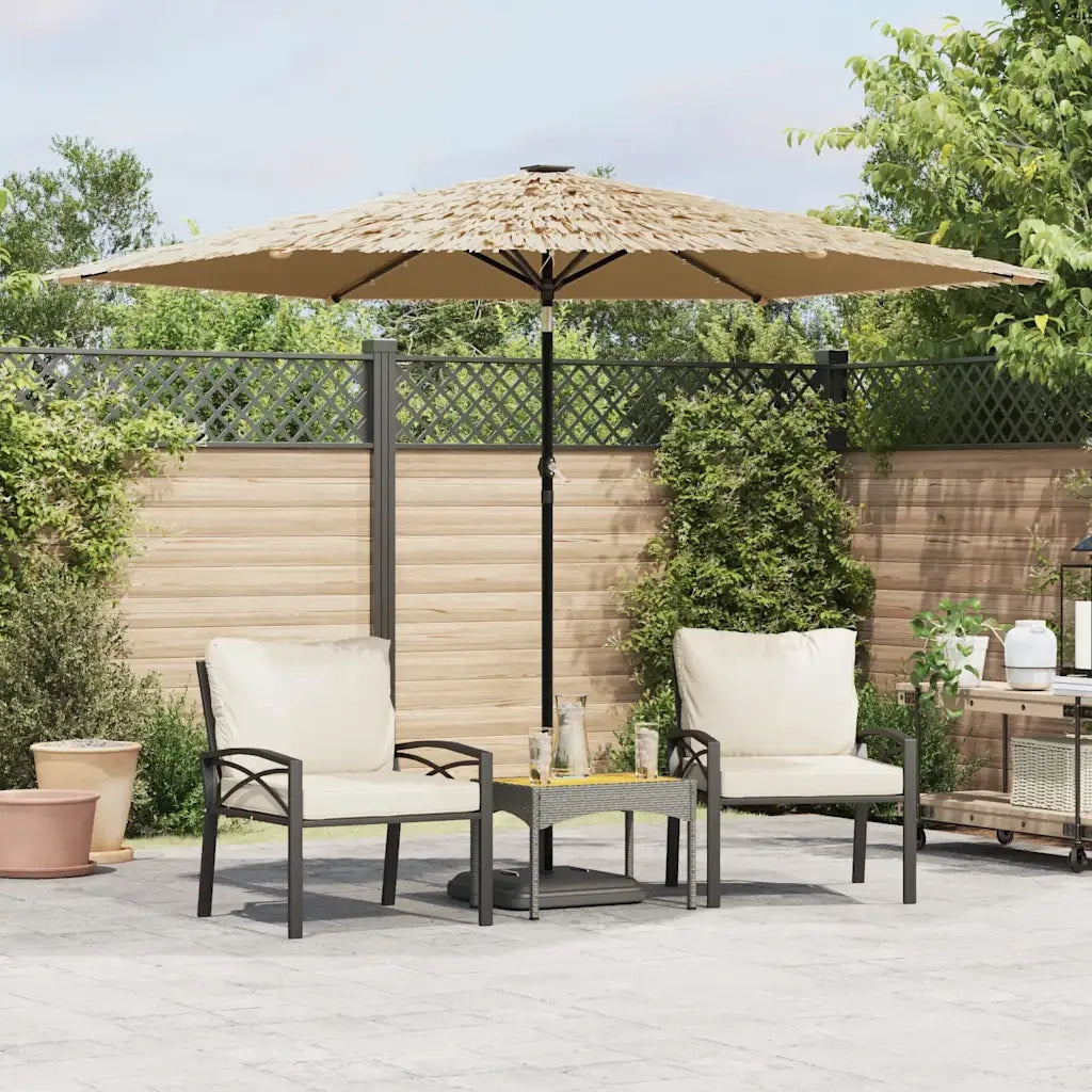 vidaXL Ombrellone Giardino LED e Palo in Acciaio Marrone 288x288x225cm