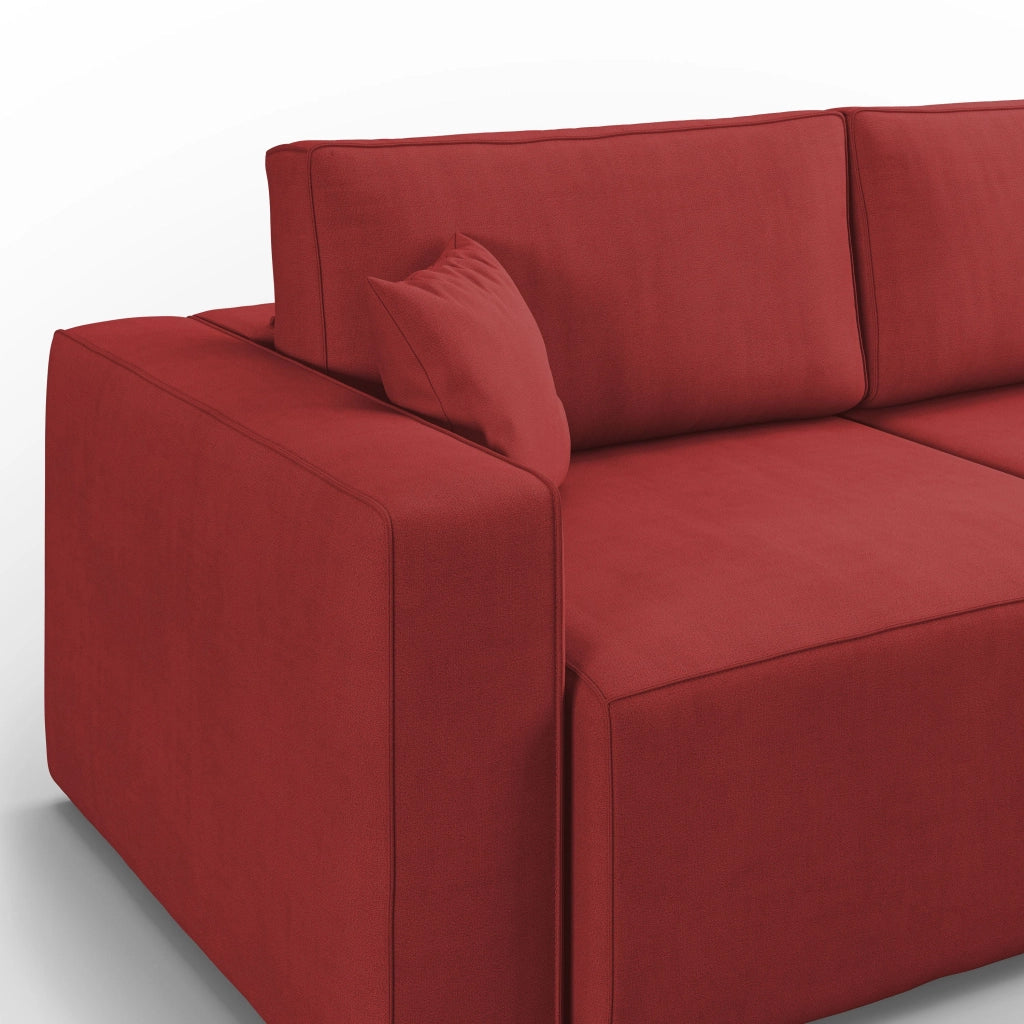 Morfeo Divano in tessuto impermeabile 180 cm  rosso