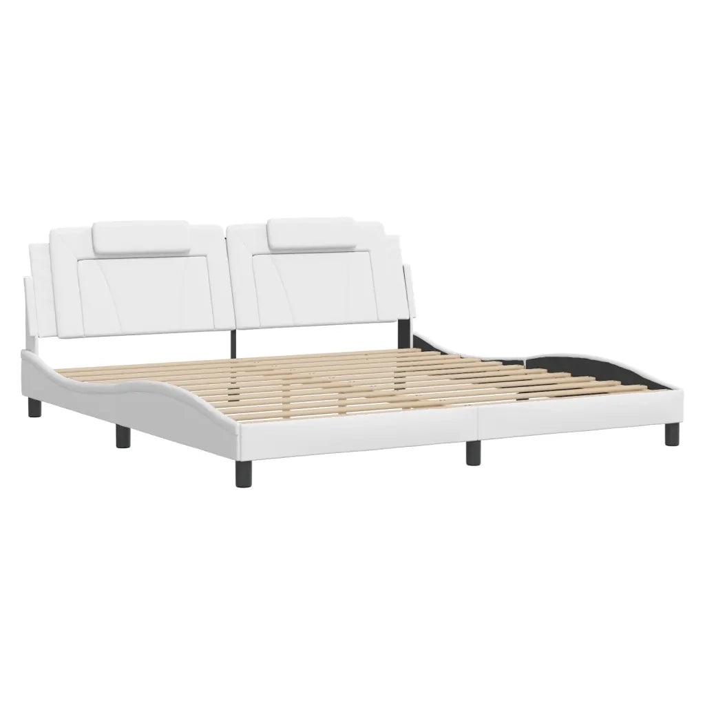 Giroletto Viana con LED senza Materasso Bianco 200x200 cm 3214044