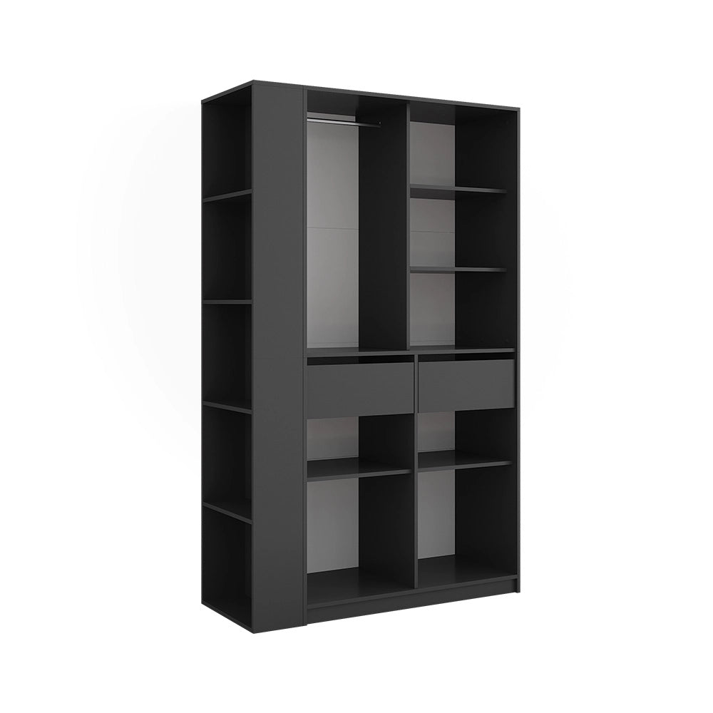 Armadio Elmo Antracite 50 x 200 cm Set di 2 Vicco