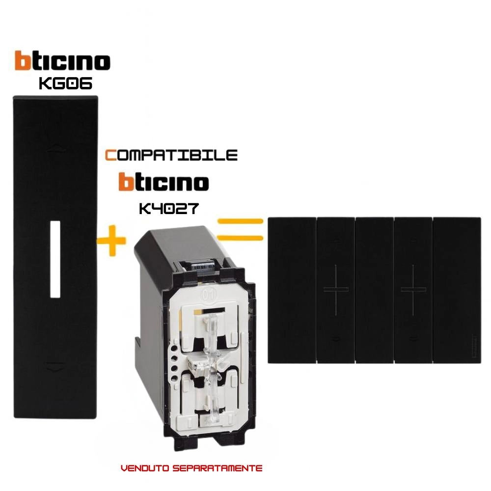Bticino living now cover comando tapparelle compatibile k4027 *** colore nero, confezione 1