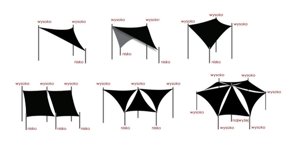 AIO FACTORY 3x3x3m Tenda a vela impermeabile da giardino grigia