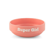 Coppetta in Ceramica rosa 13 cm  Scritta "Super girl"