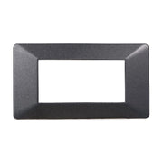 Placca Plastica Serie Starlight 4P Colore Acciaio Scuro Compatibile Con Vimar Plana