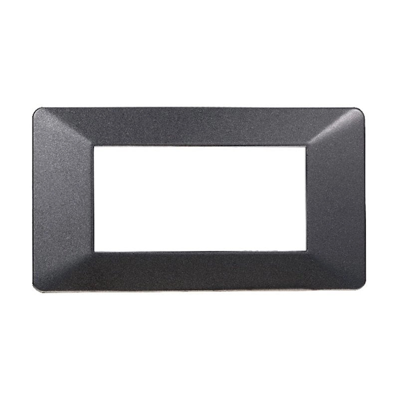 Placca Plastica Serie Starlight 4P Colore Acciaio Scuro Compatibile Con Vimar Plana
