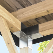 Connettori per Pali a Forma di Y 4 pz Metallo Zincato 71x71 mm 145458