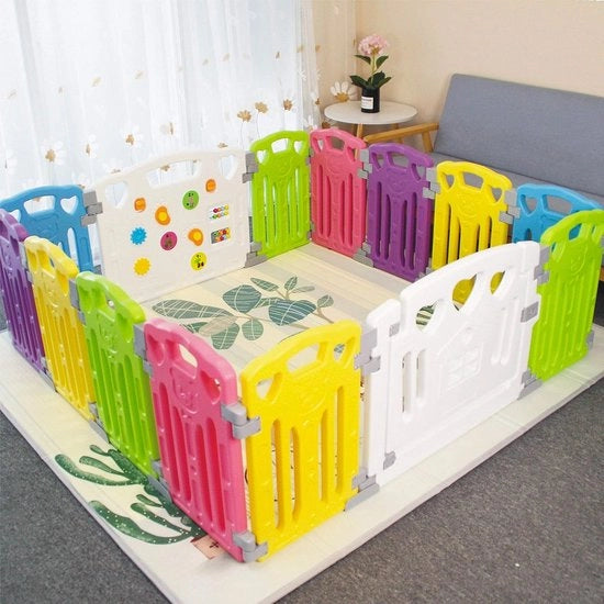 Cassetta di Sicurezza con Rostro a Clessidra per Bambini con Pannello di Gioco e Porta - 14 Pannelli in Plastica