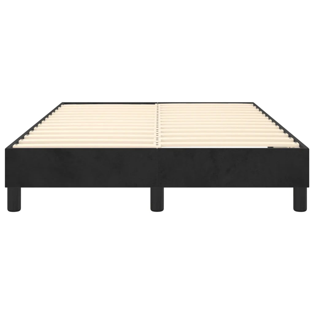Struttura Letto a Rete a Molle-Giroletto Nero 120x200 cm Velluto 220241