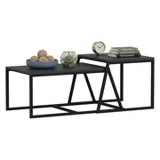 Urbania, Tavolino da Salotto Modulabile, 75x50x38h cm Nero Antracite