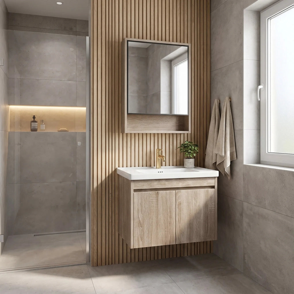 Set Di Mobili Da Bagno Con Lavabo Luno Db68-60 60cm