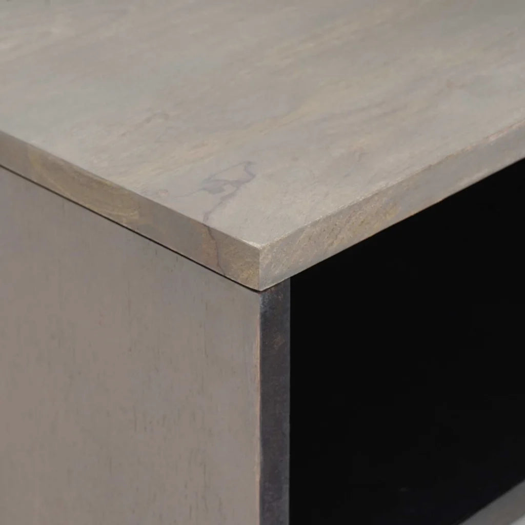 vidaXL Armadio da Notte Grigio 50 x 33 x 62 cm legno massello di mango