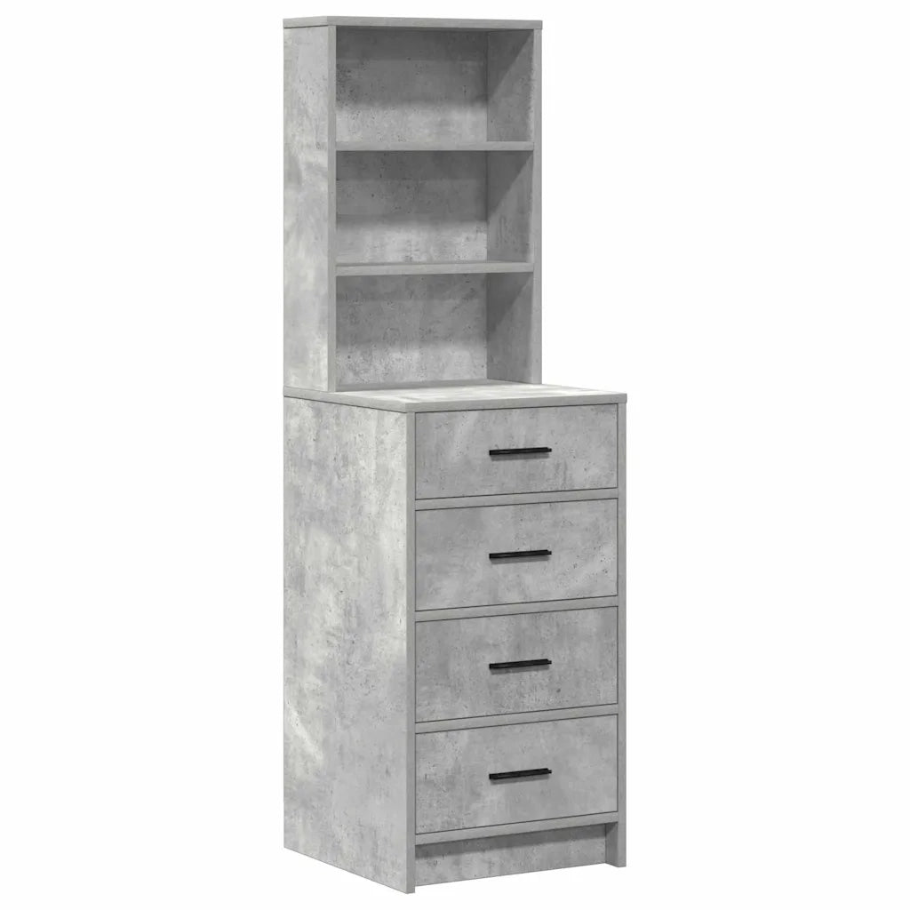 Tavolo da Trucco con cassetto 3 pcs Grigio Legno multistrato 3334221