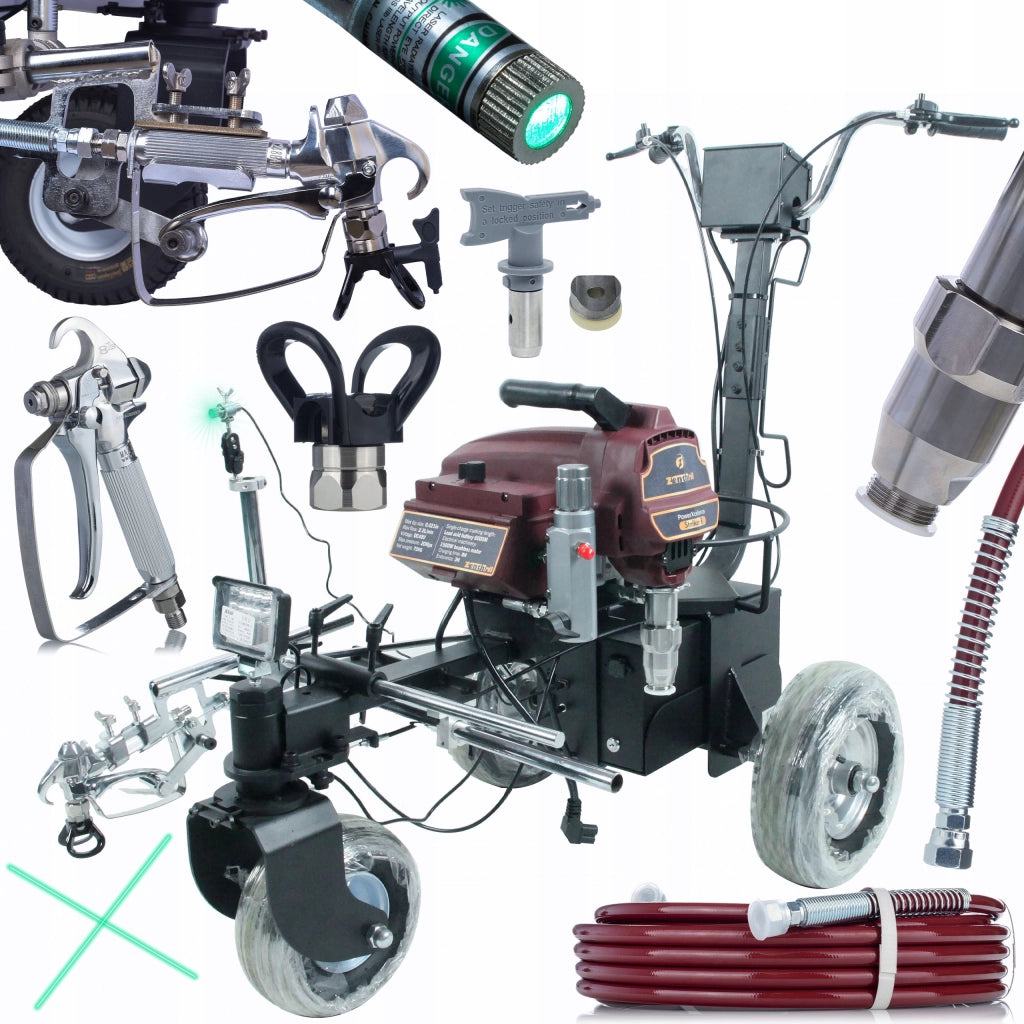 Traccialinee Stradale Elettrica PowerXcellence Striker R – Motore 1500W | 20 MPa | 2.2 L/min | Ugello 215 | Tubo 15 m