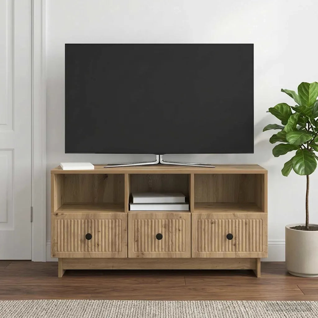 Mobile TV con cassetto Rovere Artigianale 102 x 34,5 x 50 cm 893994