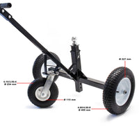 Carrello sposta rimorchio roulotte regolabile in altezza max 500 kg con 3 ruote Aiuto di manovra