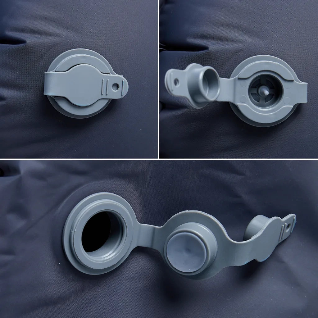 Materasso Campeggio Gonfiabile con Cuscino 1 Persona Grigio