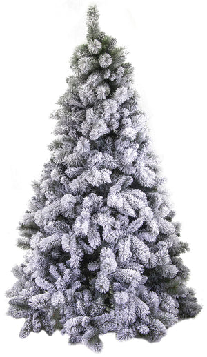 Albero di Natale Artificiale innevato 1189 rami cm Ø134xh210 Gennargentu Verde