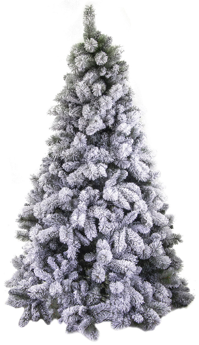Albero di Natale Artificiale innevato 1189 rami cm Ø134xh210 Gennargentu Verde