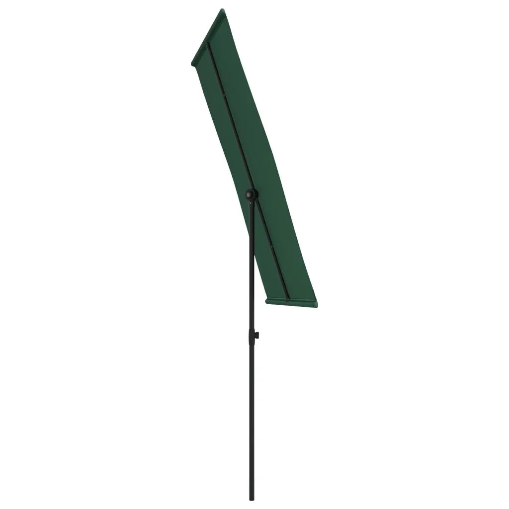 Ombrellone da Esterni-Ombrello da giardino con Palo in Alluminio 180x110cm Verde