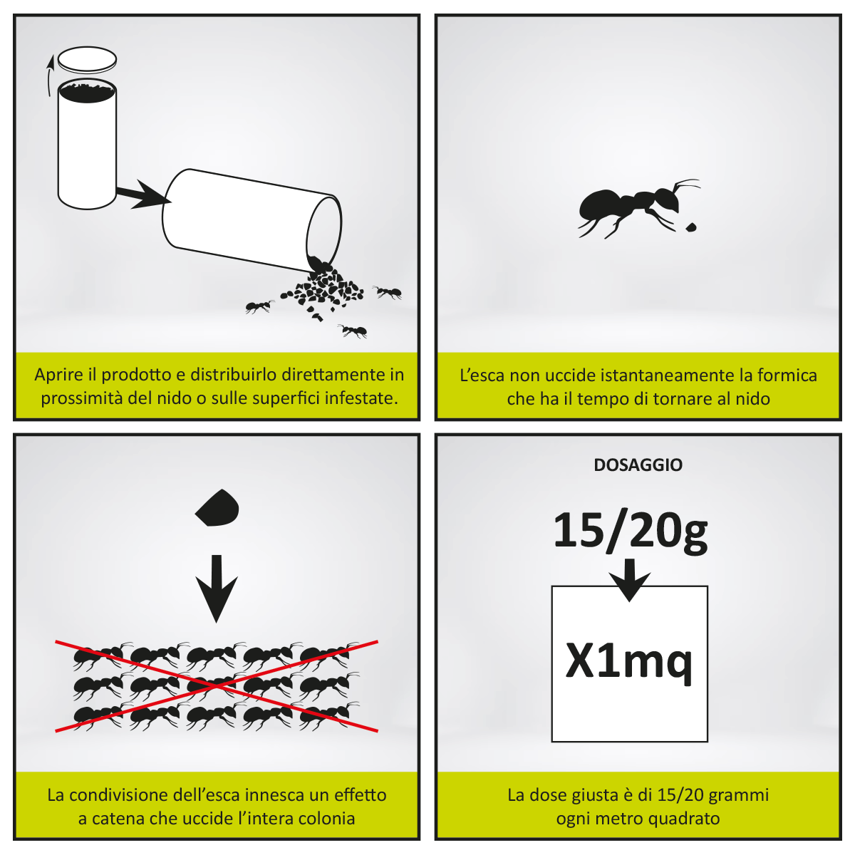 Insetticida Granulare per formiche 300 Gr.  Polvere Zuccherina