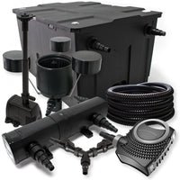 Set Filtro per 60000l Chiarificatore 36W Pompa NEO10000 80W Skimmer con tubo Pompa da fontana