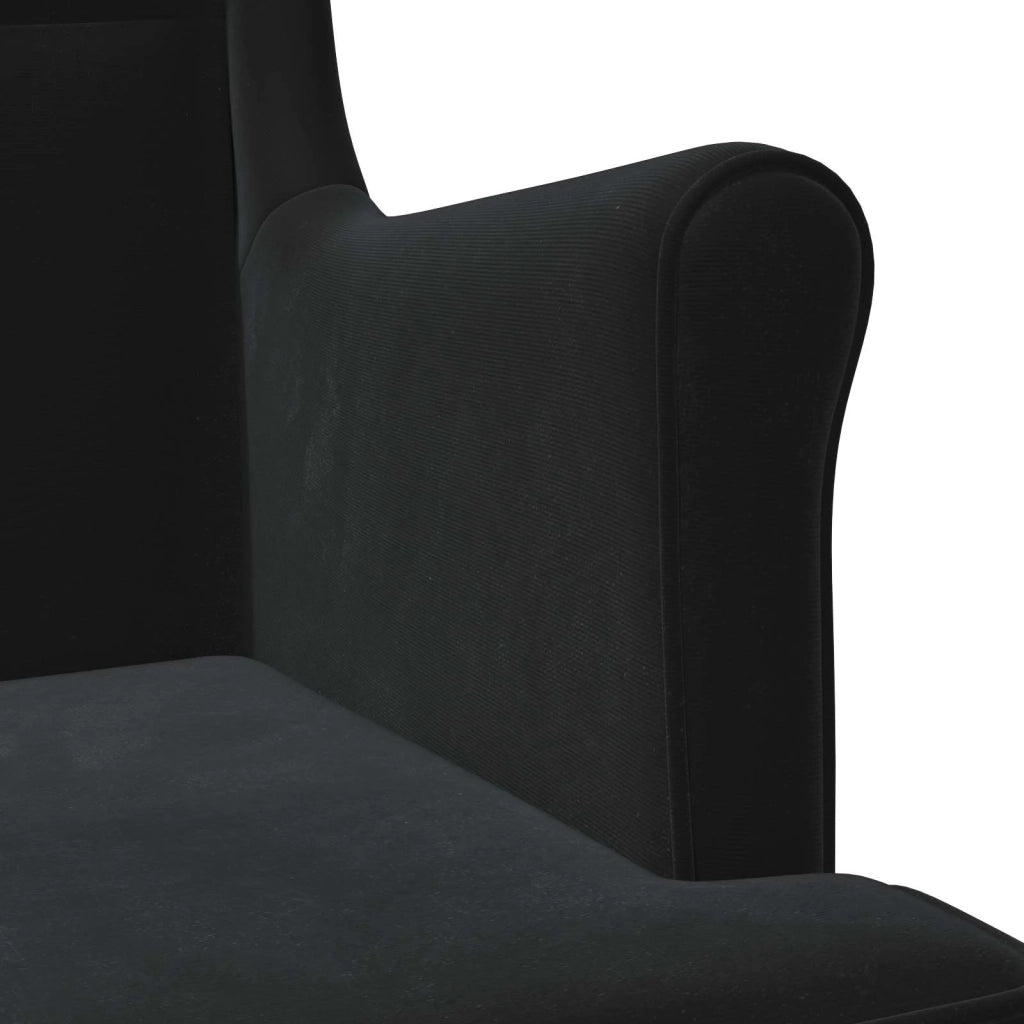 Divano Sedia-Poltrona-Poltroncina Nero Velluto 655925